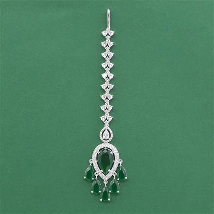 Cz Classic Tikka With Rhodium Plating