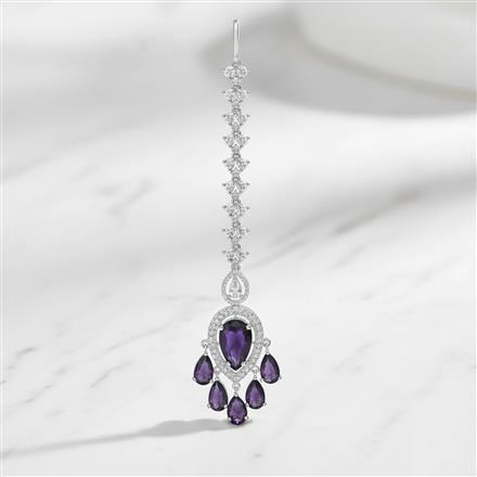 Cz Classic Tikka With Rhodium Plating