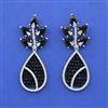 Cz Classic Earring With Rhodium Plating