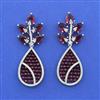 Cz Classic Earring With Rhodium Plating