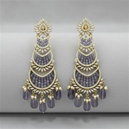 Cz Classic Earring With Mehndi Plating