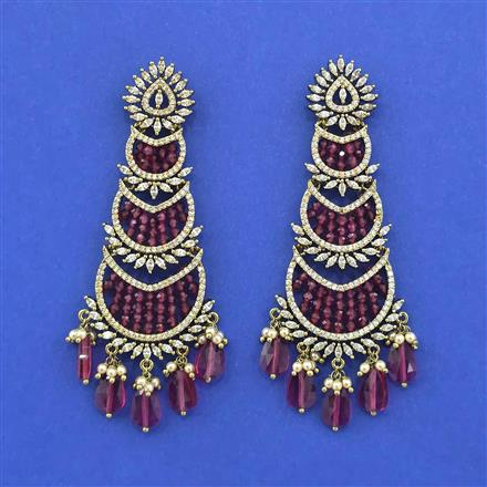 Cz Classic Earring With Mehndi Plating