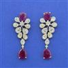 Cz Classic Earring With 2 Tone Plating