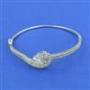 Cz Delicate Kada With Rhodium Plating