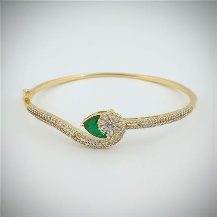 Cz Delicate Kada With 2 Tone Plating