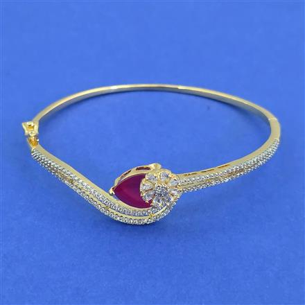 Cz Delicate Kada With 2 Tone Plating
