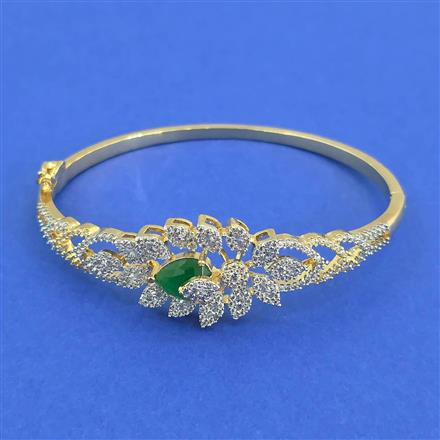 Cz Delicate Kada With 2 Tone Plating