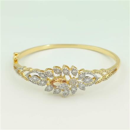 Cz Delicate Kada With 2 Tone Plating