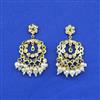 Cz Moti Earring With Gold Plating