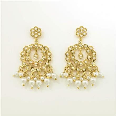Cz Moti Earring With Gold Plating