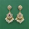 Cz Moti Earring With Gold Plating