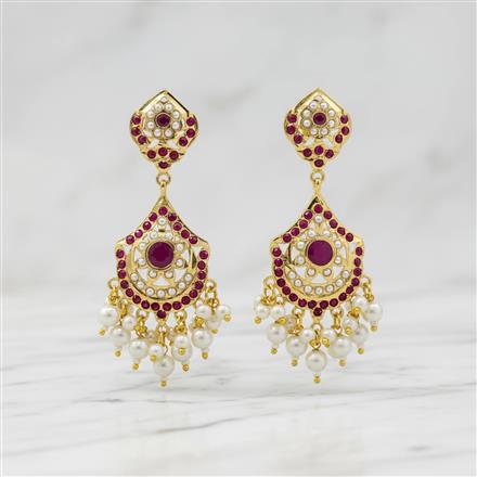 Cz Moti Earring With Gold Plating