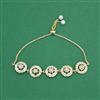 Cz Adjustable Bracelet With Gold Plating