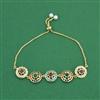 Cz Adjustable Bracelet With Gold Plating