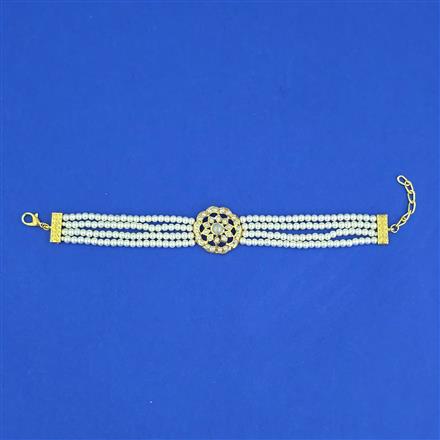Cz Adjustable Bracelet With Gold Plating
