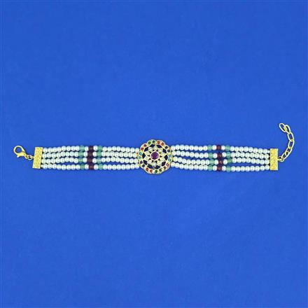 Cz Adjustable Bracelet With Gold Plating