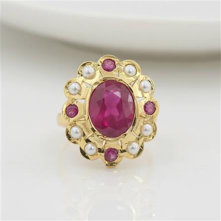 Cz Adjustable Ring With Gold Plating