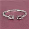 Cubic Zirconia Openable Kada With Rhodium Plating