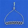 Cubic Zirconia Adjustable Bracelet With Rhodium Plating