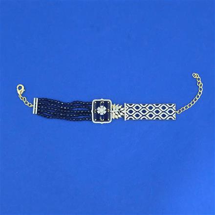 Cz Adjustable Bracelet With 2 Tone Plating