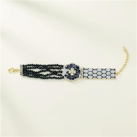 Cz Adjustable Bracelet With 2 Tone Plating