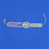 Cz Adjustable Bracelet With Rhodium Plating