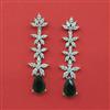 Cubic Zirconia Classic Earring With Rhodium Plating