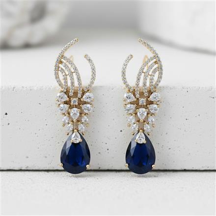 Cz Classic Earring With Mehndi Plating