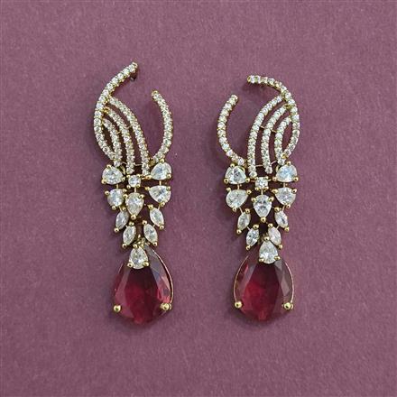 Cz Classic Earring With Mehndi Plating