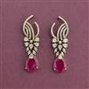 Cz Classic Earring With Mehndi Plating