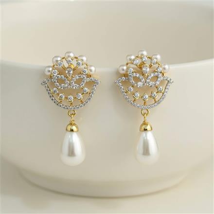 Cz Tops With Rhodium 2 Tone Plating