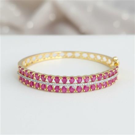 Cz Openable Kada With 2 Tone Plating