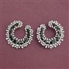 Cz Classic Earring With Rhodium Plating