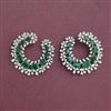 Cz Classic Earring With Rhodium Plating