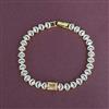 Cz Openable Bracelet With 2 Tone Plating