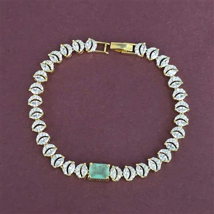 Cz Openable Bracelet With 2 Tone Plating