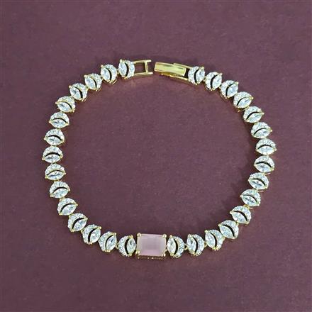 Cz Openable Bracelet With 2 Tone Plating