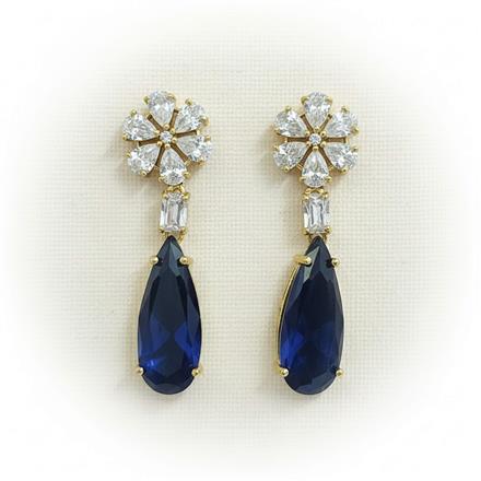 Cz Classic Earring With Mehndi Plating