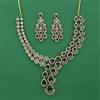 American Diamond Classic Necklace With Mehndi Plating
