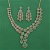 American Diamond Classic Necklace With Mehndi Plating