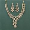Cz Classic Necklace Set With Mehndi Plating