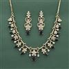 Cz Classic Necklace Set With Mehndi Plating