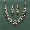 Cz Classic Necklace Set With Mehndi Plating