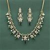 Cz Classic Necklace Set With Mehndi Plating