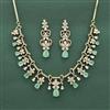 Cz Classic Necklace Set With Mehndi Plating