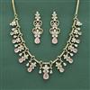 Cz Classic Necklace Set With Mehndi Plating