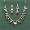 Cz Classic Necklace Set With Mehndi Plating