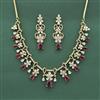 Cz Classic Necklace Set With Mehndi Plating