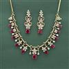 Cz Classic Necklace Set With Mehndi Plating