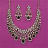 American Diamond Classic Necklace With Mehndi Plating